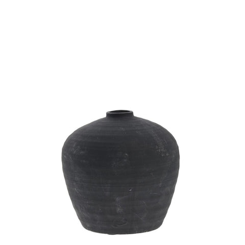 Catia vase décorative H20 cm. noir antique