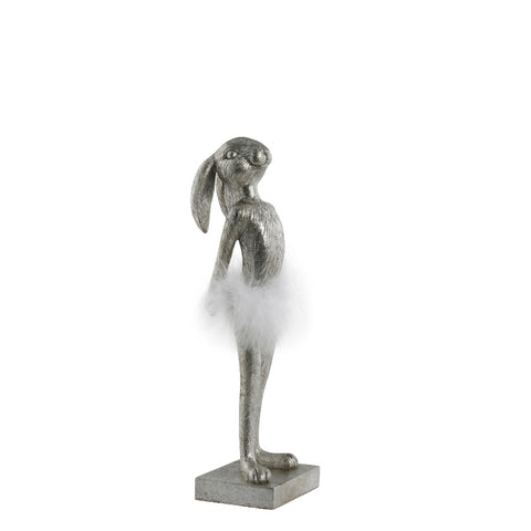 Semilla Figurine de lapin de Pâques 26,8cm. argent
