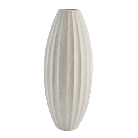 Esme vase H51 cm. blanc cassé