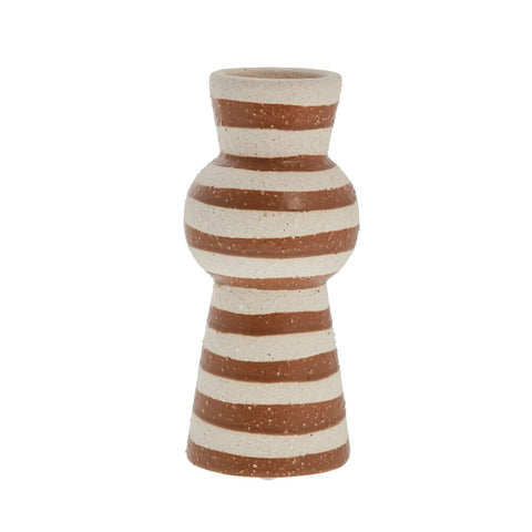 Aniella vase H9 cm. brun doré