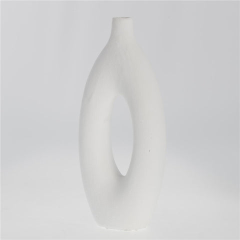Catia vase décorative H15 cm. blanc