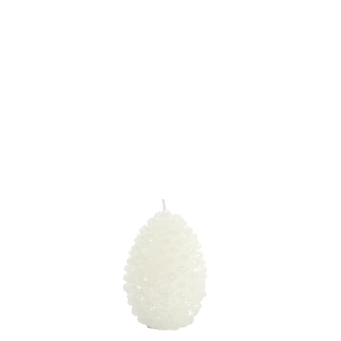 Trelia bougie décorative H8,5 cm. blanc