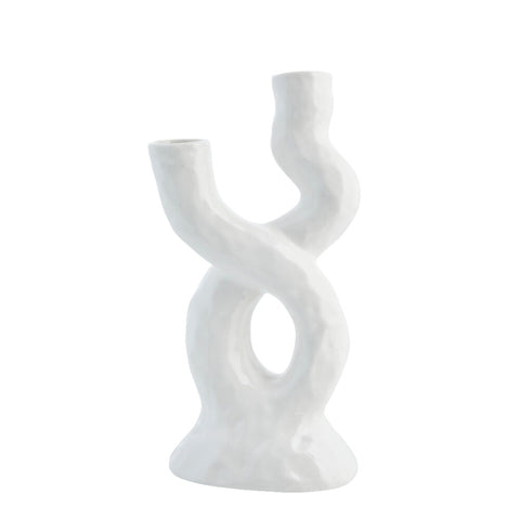 Corille vase H25 cm. blanc