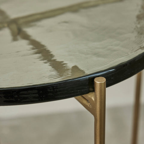 Marla table d'appoint 50x37 cm. fumé