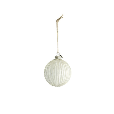 Norille boule H9 cm. blanc cassé