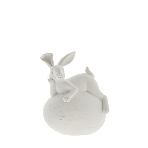 Semina Figurine de lapin de Pâques H12,5 cm. blanc