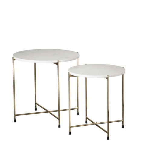 Marmilla table d'appoint 50x50 cm. blanc