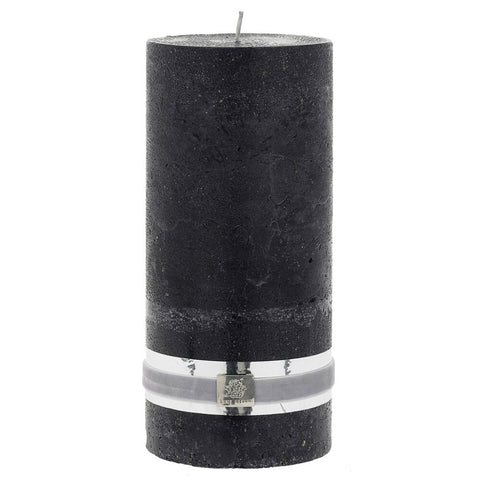 Rustic noir bougie cylindrique 20 cm